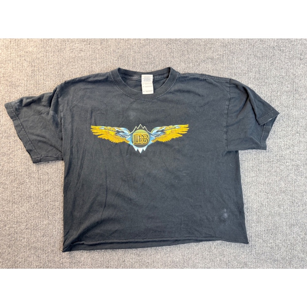 Doobie Brothers 2010 Tour Shirt Mens M Black Cropped Graphic Tee Band Rock